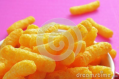 Cheese puffs Stock Photo