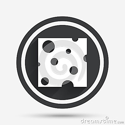 Cheese sign icon. Slice of cheese. Vector Illustration