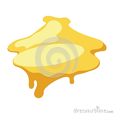 cheese sliced melted flowing Vector Illustration