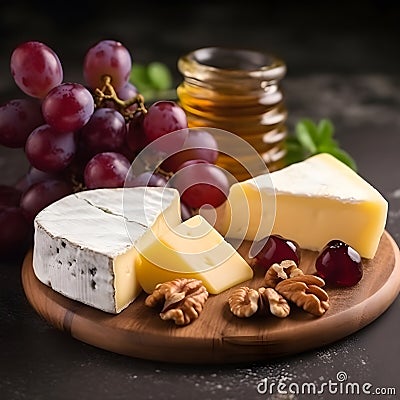 Cheese snack. Mix of cheese. Food ingredient. Stock Photo