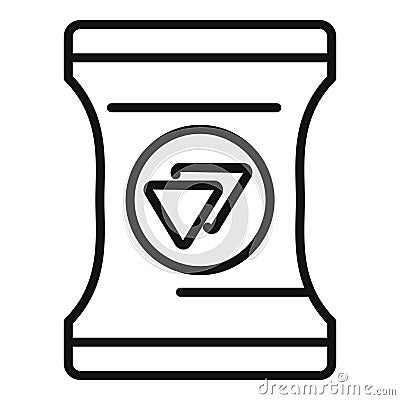 Cheese snack pack icon outline vector. Fast food packet Stock Photo