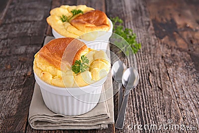 Cheese souffle Stock Photo