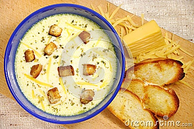 Cheese soup Stock Photo