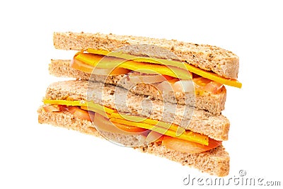Cheese and tomato sandwich Stock Photo