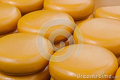 Cheese at traditional cheese market - Alkmaar Netherlands Stock Photo