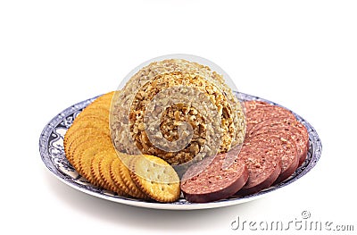 Cheeseball Perfect for Holiday Paries Stock Photo