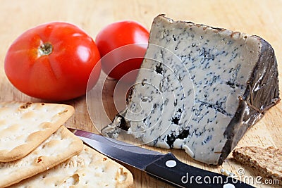 Cheeseboard with valdeon cheese Stock Photo