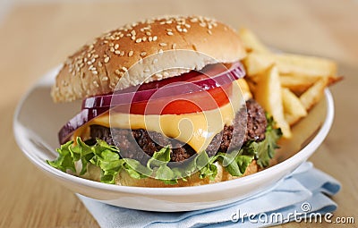 Cheeseburger Stock Photo