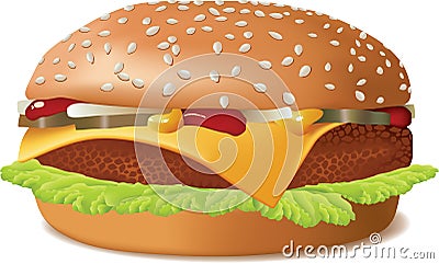 Cheeseburger Vector Illustration