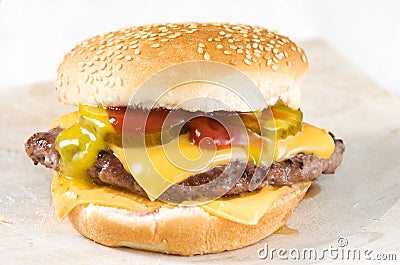 Cheeseburger Stock Photo