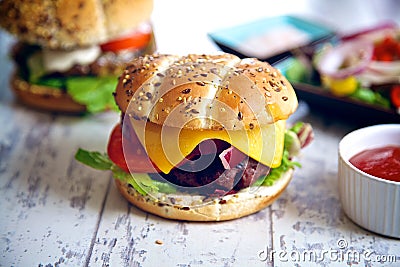 Cheeseburger Stock Photo