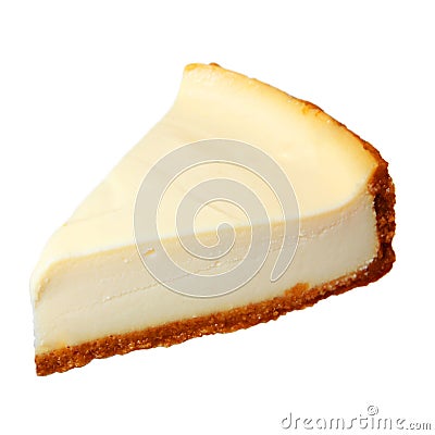 Cheesecake isolated on white Stock Photo