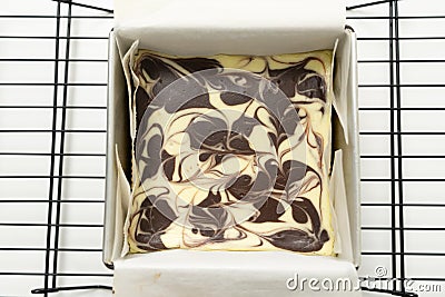 Cheesecake swirl brownie Stock Photo