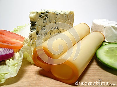 Cheeses kinds Stock Photo