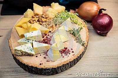 Cheeses Selection Stock Photo