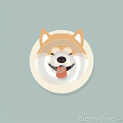 Cheesy Shiba Inu Illustration: A Humorous And Whimsical Smilecore Design Stock Photo