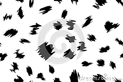 Cheetah fur white and black abstract simple seamless pattern Vector Illustration