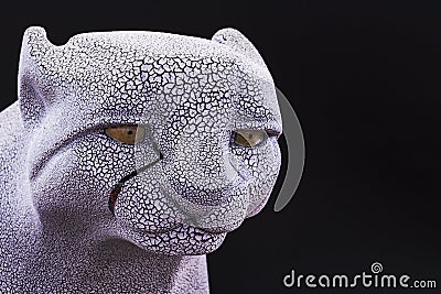 Cheetah head sculpture Stock Photo