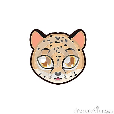 Cheetah portrait illustration Vector Illustration