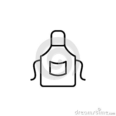 Chef Apron icon. Kitchen appliances for cooking Illustration. Simple thin line style symbol Stock Photo