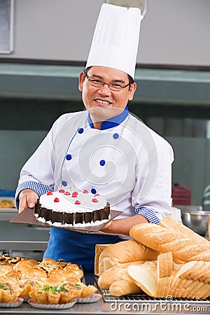 Chef or baker Stock Photo