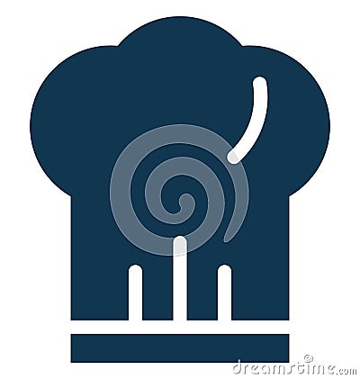 Chef Cap Isolated Vector icon which can be easily modified or edit Vector Illustration