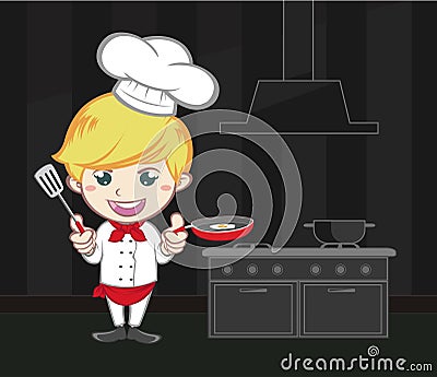 Chef cartoon cute character Cartoon Illustration