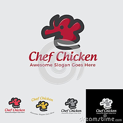 Chef Chicken for fastfood and chef Vector Illustration