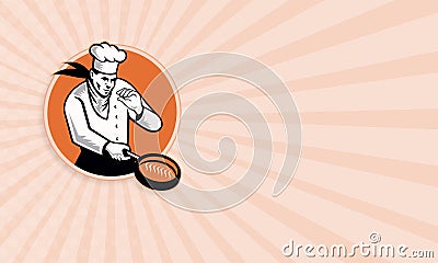 Chef Cook Cooking Pan Circle Cartoon Illustration