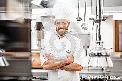 Chef cook at the kitchen Stock Photo