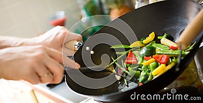 Chef cooking Stock Photo