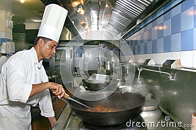 Chef cooking Stock Photo