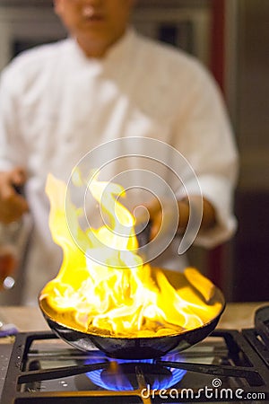 Chef cooking Stock Photo