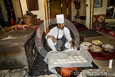 The chef in the Egyptian national restaurant Editorial Stock Photo