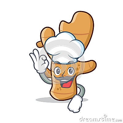 Chef ginger character cartoon style Vector Illustration