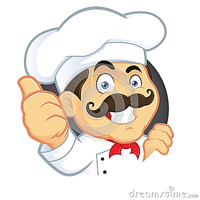 Chef Giving Thumbs Up Vector Illustration