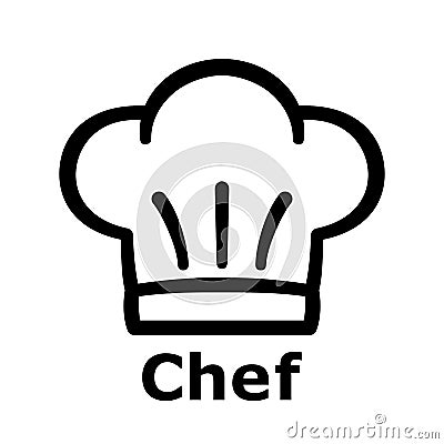 chef hat with text. toque blanche icon Vector Illustration