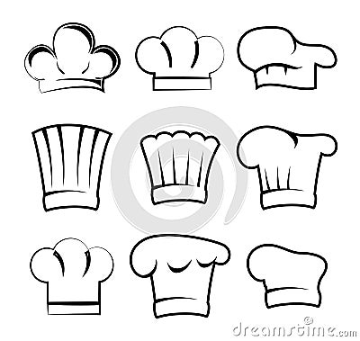 Chef hats Vector Illustration