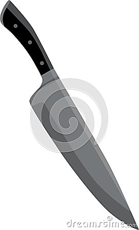 Chef knife for cooking in butcher shop. Vector stock illustration isolated on white background for logo, branding Vector Illustration