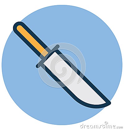 Chef knife, cutting tool Isolated Vector Icon that can easily Modify or edit Vector Illustration