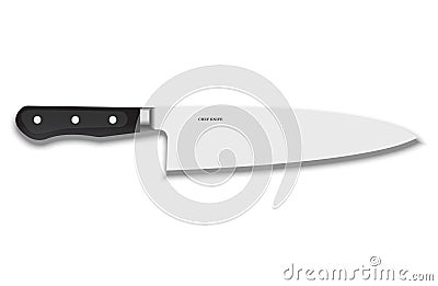 Chef knife isolated on white background.Vector illustration. Vector Illustration