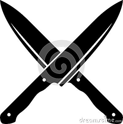 Chef Knives Kitchen Knife Restaurant Tool Cutlery Vector Illustration