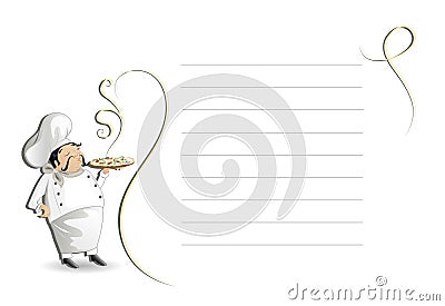 Chef with notepad Vector Illustration