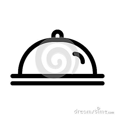 Chef platter line vector icon which can easily modify or edit Vector Illustration