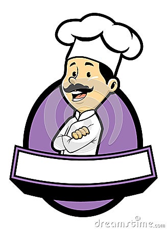 Chef pose in crossed arm Vector Illustration