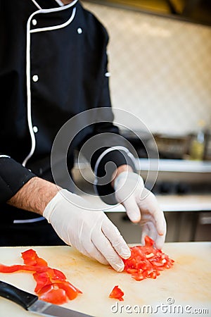 Chef preparing Stock Photo