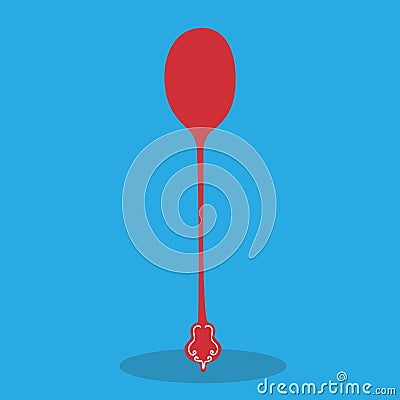 chef red spoon 16 Vector Illustration