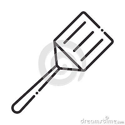 chef, spatula kitchen utensil line style icon Vector Illustration