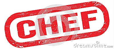 CHEF, text on red rectangle stamp sign Stock Photo