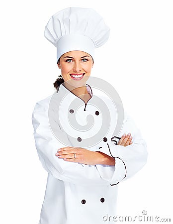 Chef woman. Stock Photo